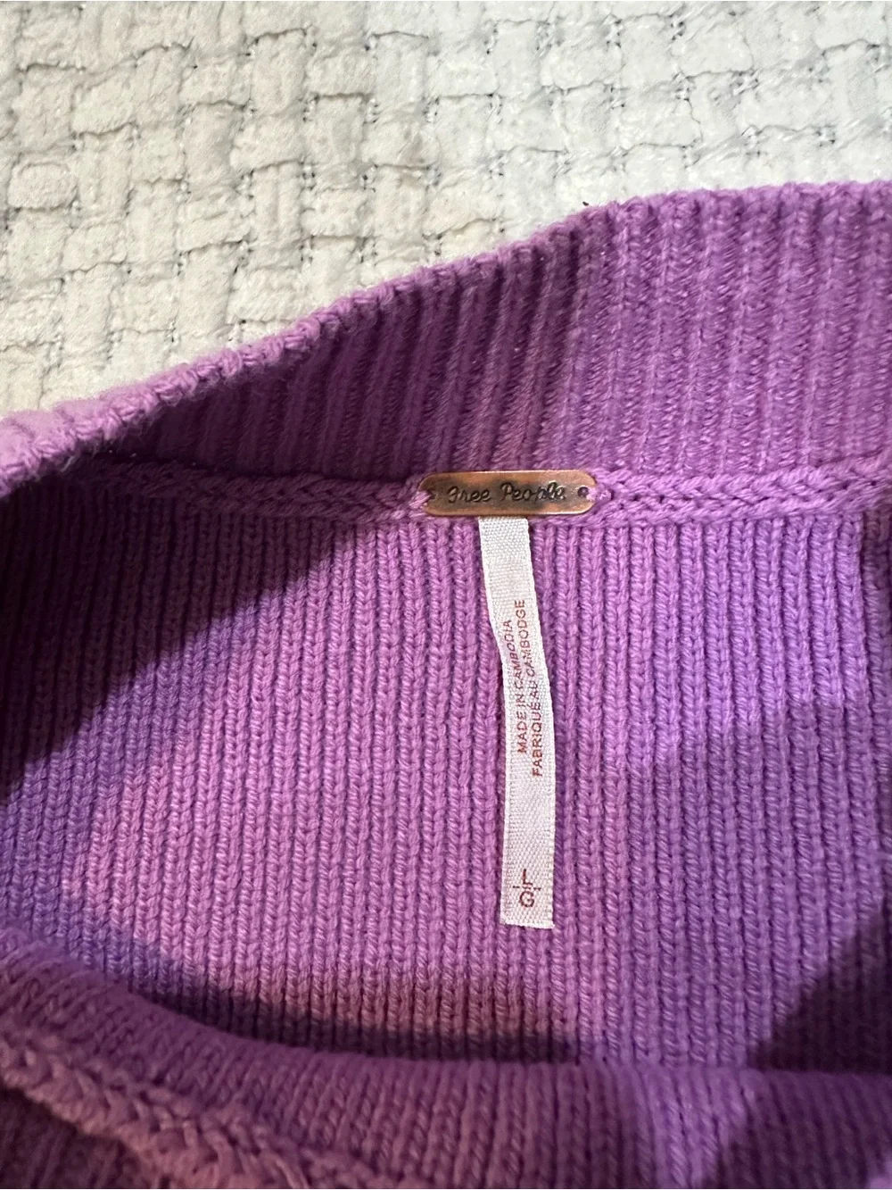 free people iris orchid striped cropped easy street sweater